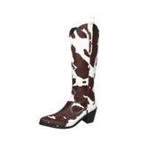 Winter New Sharp Head And Cow Hair Show Coarse And Knee Boots Women's Boots High Quality Shoes