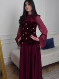 Spring New Diamond-Laying Splicing Designer Design Feeling Waist Thin Dress Dress Dress Dress Dress Dress Woman