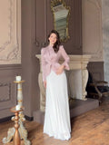 2024 Women's Fashion Collevement Roller Dress Elegant Suit Long Sleeve Dress