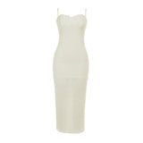 Autumn 2025 New Small Fragrant Temperament Texture Characteristic Fabric Showing Chest Open Fork Dress Woman DJPT