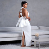 Women's Big Bow Showy Bandage Party Party Dress Sexy Dress