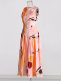 Sexy Wind Niche Design 2025 Summer Collar Hollow Folded Women's Dress In The Long Solid Color Folds
