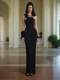 Famous Wind 2025 Summer New Hooded Design Sleeveless Three-Dimensional Flowers Splicing Bag Hip Dress