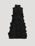 Temperament Famous Style Short Dress 2025 Spring New Heavy Industry Three-Dimensional Flowers Spliced With Dress Dress Woman