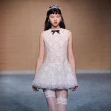 Sleeveless 24 Early Spring New South Oil High-Sand Sweet Lace Embroidery To Get The Dress Holiday Style Ponve Skirt