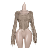 Autumn 2025 New Temperamental And Casual Body Repair Tuxedo Long-Sleeved Top Woman DJPT