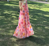 Summer Dress New Holiday Style V Tie Sling Dress