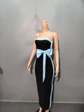 Bow Bump Color With Chest With Dressing Dinner High-End Feel Beautiful Evening Dress