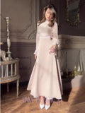 Collar Dress Woman 2024 New Long-Sleeved Tea Break French Fairy Waist Dress