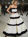 Corset Dress Woman 2025 New Women's Dress With Chest-Striped Bow Trim