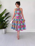 Fashion Colorful Printed Holiday Casual Dress For Summer 2024
