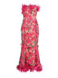 Retro Court Style Thoracic Dress 2025 Summer New Flower Embroidery Mesh Splicing Bag-Groom Dress Woman