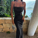 Suspension Fine Flash Dress Dresses New Summer 2025 Hottie Packed Evening Dress DJPT