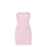 Braid Waist Slimming Thin Ass Short Dress 2025 Professional Style Dress Dress Woman DJPT