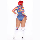 Sexy Sportswear Wish Burst Compact Print Halloween Women's Two Sets DJPT