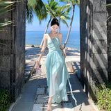 Sanya Beach Dress Seaside Holiday Atmosphere Hanging Neck Dress Sexy Naked Dress Woman