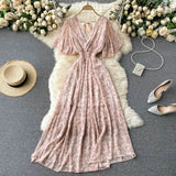 Vacation Dress Summer 2025 New Sexy V To Receive Long-Lost Lanky Chopped Beach Skirt DJPT