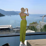 Niche Design Three-Dimensional Flower Sexy Sling Tset Tsets Open Forked Bag Hip Skirt Holiday Two-Piece Suit Woman