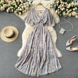 Vacation Dress Summer 2025 New Sexy V To Receive Long-Lost Lanky Chopped Beach Skirt DJPT
