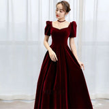 Bridal Toasting Clothes Big-Size Fatmm Spring 2025 New Wine Red Back Door Engagement Evening Dress