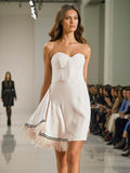 Babes Dress Woman 2025 Spring New Temperament Feather Splicing Flower Set Body Bram Dress Dress