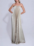 Women's Dress With Chest Pressure Folding Oversized Dress Sexy Dress 100-Fold Dress Woman 8139 HZ0628