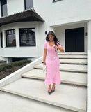 Summer Women's New Short Sleeve V-Neck Dress