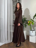 2025 Body-Claming Diamond-Coated With Long-Sleeved And Verteves Dress Woman