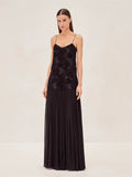 Dress Dress French Fresh Sweet Three-Dimensional Rose Flowers Spliced Chiffon Sling Dress Dress