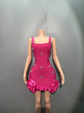 Summer Sling Studded Ass Evening Dress Sexy Body Repair Niche Design With A Bandage Dress