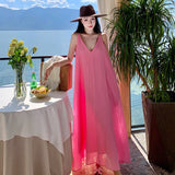Summer Dress New French Sleeveless Sling Skirt Holiday Dress Vietnamese Thai Beach Dress Woman