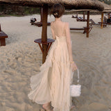 Dress Fairy Dress Long Summer Seaside Photo Clothes Holiday Super Fairy Haid With Sweet Sling Dress