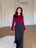 2024 New Sting Repair Body Splicing Colliding Color Flowers Accessories Long Dress