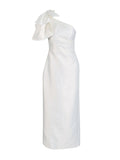 Temperament Sexy Dress 2025 Summer New Single Shoulder Three-Bunnyed Blanage Folds Shoulder Dress Woman