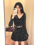 Luth's Same Temperament Beautiful Bright Film Backs And Skirts In The Autumn Of 2024 Zhuoya's Small Design Dress