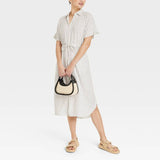2024 New POLO Tie Simple Tie With Solid-Colored Cardigan Dress