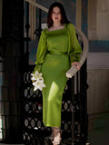 Women's Clothing 2024 Summer French Fairy Tactus Super Fairy Lace To Collect Waist Chiffon Dress