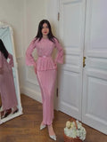 2024 New Wrinkled Folding Filament Comfortable Commuter Small Fresh Suit Dress