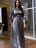 Lantern Sleeve Long-Sleeved Vertinands In Autumn And Tying Dresses For Women
