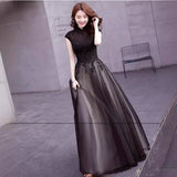 Dress 2025 New Fashion Black Banquet Host Noble Elegant Dress Party Woman