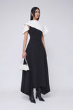 Elegant Literary Style Waist Dress 2025 New Shawl Design Waist Irregular Dress Dress Women Summer