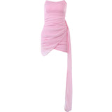 Sexy Tective Mesh With Dress Temperament Party Body Solid Dress Skirt Girl DJPT