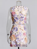 Retro Holiday Style 2025 Summer New Sleeveless Embroidery Top High-Waisted Hip Skirt Suit Woman