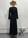 2024 Fashion Temperament Long-Sleeved Splicing Design Velvet Shawl Court Dress