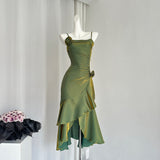 Dream Dinner Mermaidskirt High Sense New Summer 2025 Dress Suspension Dress HZ0628