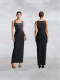 Women's Clothing 2024 New Body-Drilling Bandage Skirt Light Luxury Fashion Party Bandage Dress
