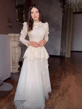 Spring French High-End Temperament Collar Three-Dimensional Butterfly Water-Soluble Lace Splicing Mesh Dress Dress