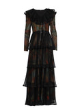 Leopard Dress 2025 Summer New Fashion Lotus Edge Wave Point Printing Folding Dress Woman