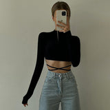 Women's Clothing In The Autumn Of 2025 New International Station Casual Umbilling With Zebra-Patrowed Backwear DJPT