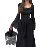 2024 Fang Collar Light Dress Slim Light Luxury Sexy Long Dress
